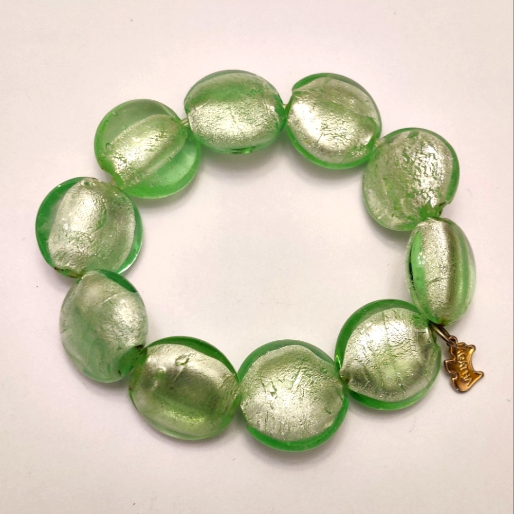 Agatha Paris Art Foiled Glass Vintage Bracelet